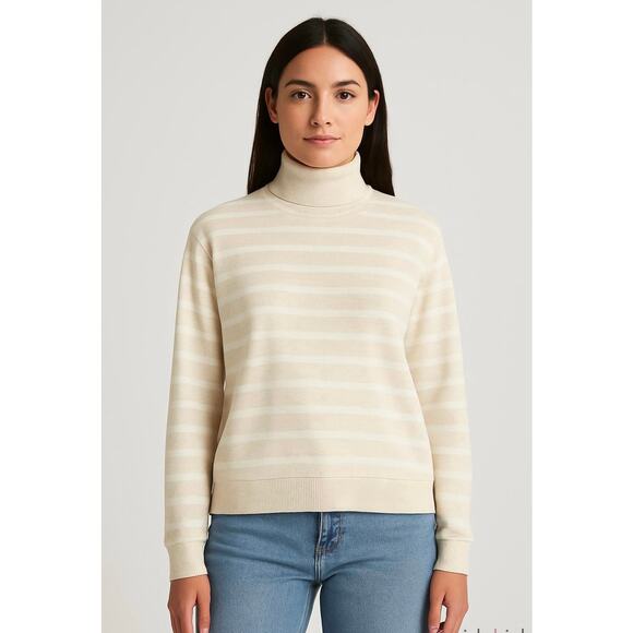 Lucky Brand Pullover Cloud Mock Neck Sweater Top Stripes Soft Casual Size XXL - Picture 14 of 14